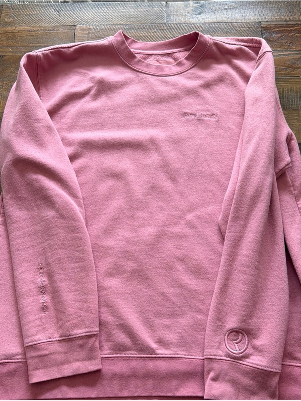 Rare Beauty Crewneck Sweatshirt in Dusty Rose Pink